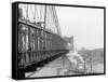 A View from Suspension Bridge, Cincinnati, Ohio-null-Framed Stretched Canvas