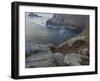 A view from the cliffs at Lands End, Cornwall, England, United Kingdom, Europe-Jon Gibbs-Framed Photographic Print