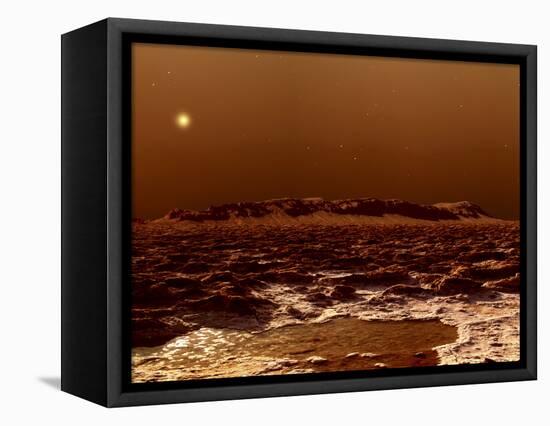 A View from the Edge of the Southern Polar Cap of Mars-null-Framed Stretched Canvas