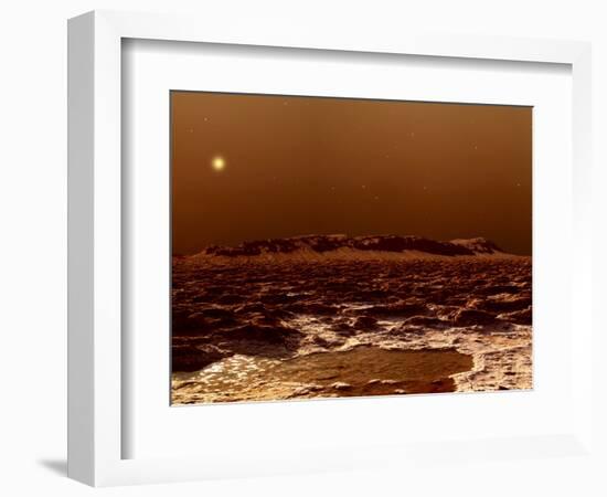 A View from the Edge of the Southern Polar Cap of Mars-null-Framed Photographic Print