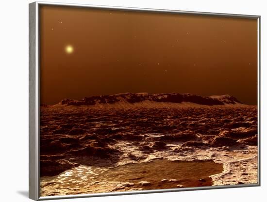 A View from the Edge of the Southern Polar Cap of Mars-null-Framed Photographic Print