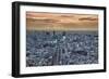 A view from the Mori Building of sunset over Tokyo-Sheila Haddad-Framed Photographic Print