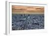 A view from the Mori Building of sunset over Tokyo-Sheila Haddad-Framed Photographic Print