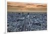 A view from the Mori Building of sunset over Tokyo-Sheila Haddad-Framed Photographic Print