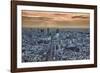 A view from the Mori Building of sunset over Tokyo-Sheila Haddad-Framed Photographic Print