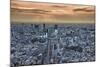 A view from the Mori Building of sunset over Tokyo-Sheila Haddad-Mounted Photographic Print