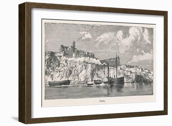 A View from the Sea Toward the Island of Ibiza-null-Framed Art Print