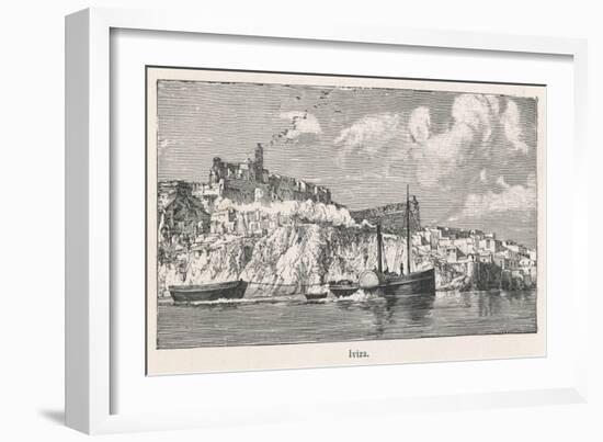 A View from the Sea Toward the Island of Ibiza-null-Framed Art Print