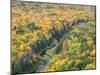 A View from the Summit Peak of the Big Carp River in Autumn at Porcupine Mountains Wilderness State-Julianne Eggers-Mounted Photographic Print