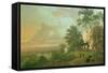 A View from the Terrace, Richmond Hill-Carl Frederic Aagaard-Framed Stretched Canvas