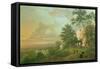 A View from the Terrace, Richmond Hill-Carl Frederic Aagaard-Framed Stretched Canvas