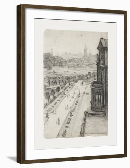 A View From The Window Of The Royal Technical College, Looking Towards Manchester, 1924-Laurence Stephen Lowry-Framed Premium Giclee Print