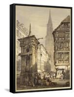 A View in Strasbourg, 1822-Samuel Prout-Framed Stretched Canvas