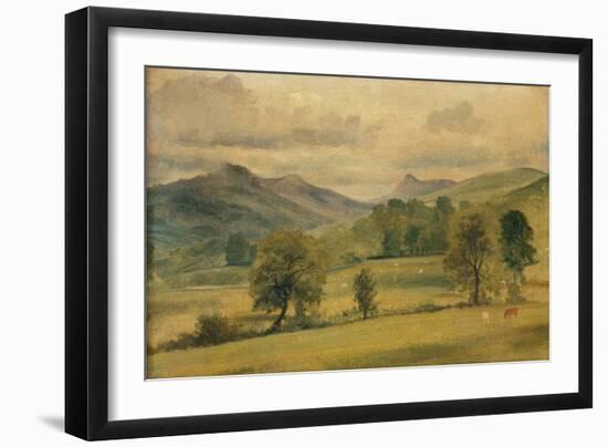 A View in the Lake District, C.1800S (Watercolour)-John Constable-Framed Giclee Print