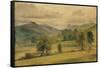 A View in the Lake District, C.1800S (Watercolour)-John Constable-Framed Stretched Canvas