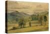 A View in the Lake District, C.1800S (Watercolour)-John Constable-Stretched Canvas