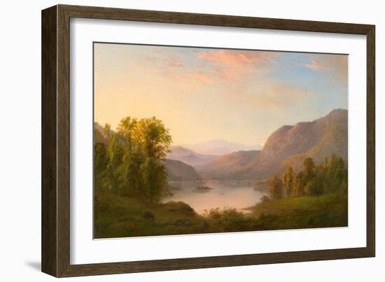 A View in the Laurentian Mountains, near Québec, 1865 (Oil on Canvas)-Robert Scott Duncanson-Framed Giclee Print
