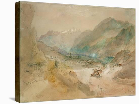 A View in Val D'Aosta-J. M. W. Turner-Stretched Canvas