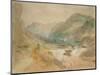 A View in Val D'Aosta-J. M. W. Turner-Mounted Giclee Print