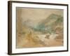 A View in Val D'Aosta-J. M. W. Turner-Framed Giclee Print