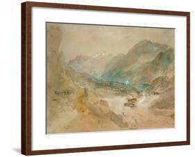 A View in Val D'Aosta-J. M. W. Turner-Framed Giclee Print