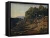'A View Near Volterra', 1838-Jean-Baptiste-Camille Corot-Framed Stretched Canvas