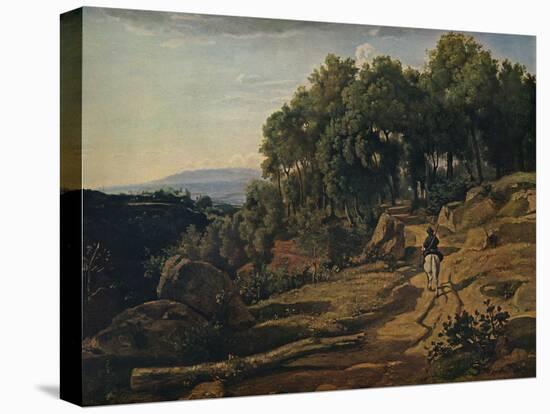 'A View Near Volterra', 1838-Jean-Baptiste-Camille Corot-Stretched Canvas