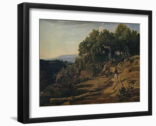 'A View Near Volterra', 1838-Jean-Baptiste-Camille Corot-Framed Giclee Print