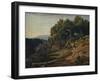 'A View Near Volterra', 1838-Jean-Baptiste-Camille Corot-Framed Giclee Print