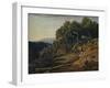 'A View Near Volterra', 1838-Jean-Baptiste-Camille Corot-Framed Giclee Print