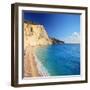 A View of a Beach at Lefkada Island, Greece, Shot with a Tilt and Shift Lens-Ljsphotography-Framed Photographic Print