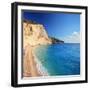 A View of a Beach at Lefkada Island, Greece, Shot with a Tilt and Shift Lens-Ljsphotography-Framed Premium Photographic Print