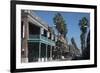 A View of a City Street in Ybor City, Tampa, with the Local High Street and Buildings in View-Natalie Tepper-Framed Photo