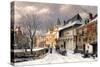 A View of a Dutch Town in Winter-Willem Koekkoek-Stretched Canvas