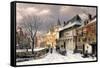 A View of a Dutch Town in Winter-Willem Koekkoek-Framed Stretched Canvas