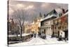 A View of a Dutch Town in Winter-Willem Koekkoek-Stretched Canvas