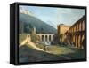A View of a Fortified Aqueduct-Joseph August Knip-Framed Stretched Canvas