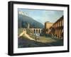 A View of a Fortified Aqueduct-Joseph August Knip-Framed Art Print