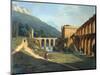 A View of a Fortified Aqueduct-Joseph August Knip-Mounted Art Print