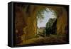 A View of a Garden, Seen from Within a Roman Vault, 1802 - 1824-Francois-Marius Granet-Framed Stretched Canvas