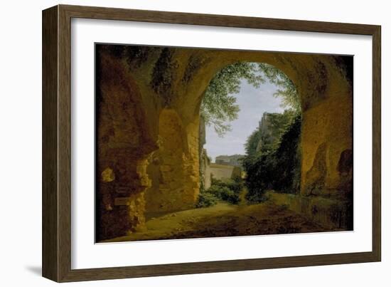 A View of a Garden, Seen from Within a Roman Vault, 1802 - 1824-Francois-Marius Granet-Framed Giclee Print