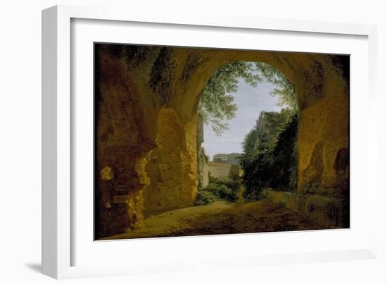 A View of a Garden, Seen from Within a Roman Vault, 1802 - 1824-Francois-Marius Granet-Framed Giclee Print