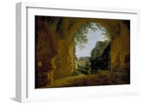 A View of a Garden, Seen from Within a Roman Vault, 1802 - 1824-Francois-Marius Granet-Framed Giclee Print