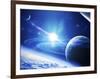 A View of a Planet as it Looms in Close Orbit and with Rings So Close You Can Almost Touch Them-Stocktrek Images-Framed Photographic Print