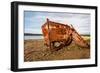 A View of a Rusty Boat on a Beach-Will Wilkinson-Framed Photographic Print