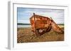 A View of a Rusty Boat on a Beach-Will Wilkinson-Framed Photographic Print