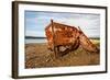A View of a Rusty Boat on a Beach-Will Wilkinson-Framed Photographic Print