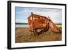 A View of a Rusty Boat on a Beach-Will Wilkinson-Framed Photographic Print