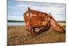 A View of a Rusty Boat on a Beach-Will Wilkinson-Mounted Photographic Print