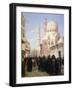 A View of a Street of the Citadel in Cairo with Ibrahim Agka Mosque, 1907-George Alfred Williams-Framed Giclee Print